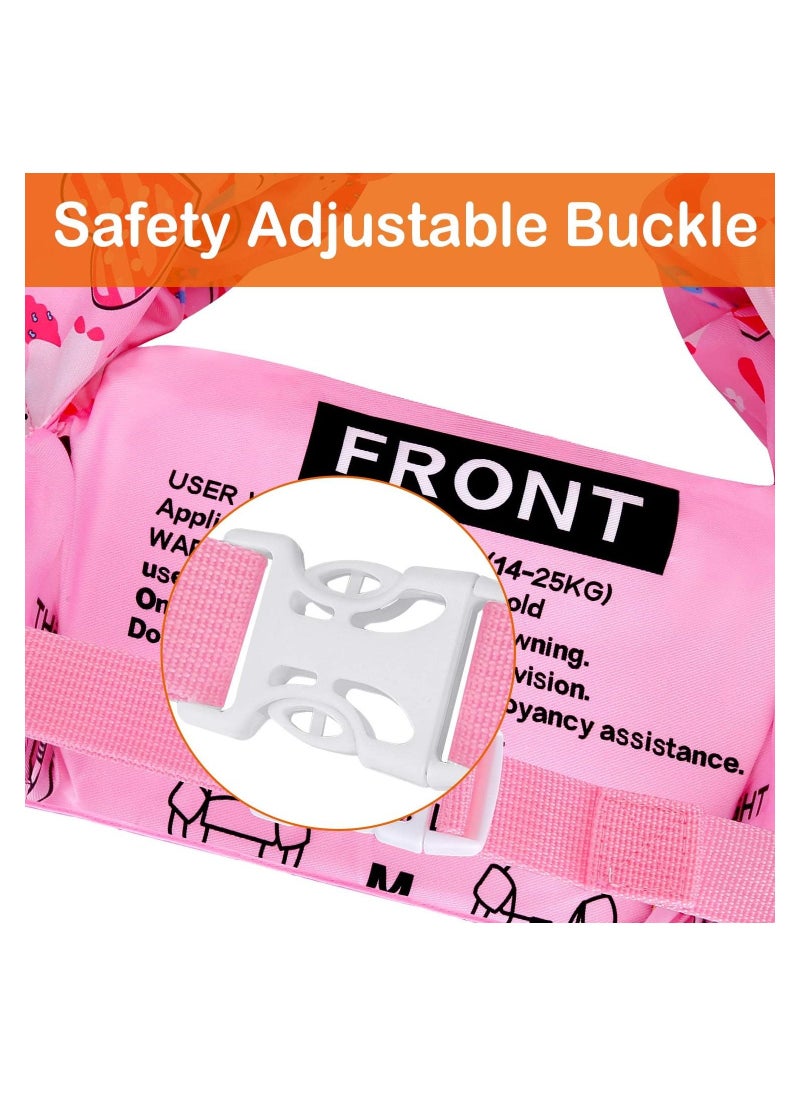 Generic - Toddler Swim Vest Baby Swim Jacket Float Swimming Float Vest Infant Pool Floaties for Swimming Aid Boys Girls Learn to Swim Pink Heart - Image 1
