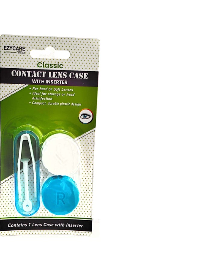 Ezycare Classic Contact Lens Case With Inserter (Blue) - Image 3
