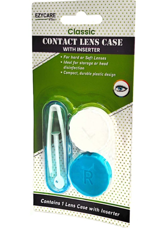 Ezycare Classic Contact Lens Case With Inserter (Blue) - Image 4