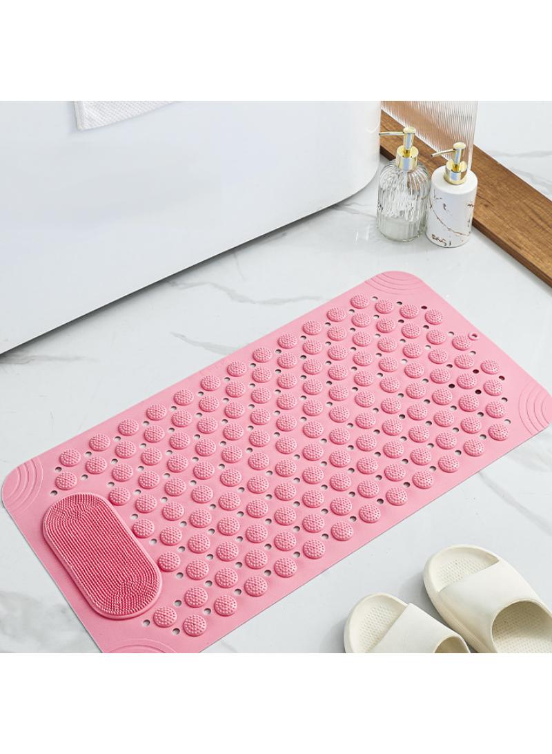 Bathroom anti slip massage mat, waterproof bathroom, hotel toilet floor mat, pink 50 * 80cm - Image 3