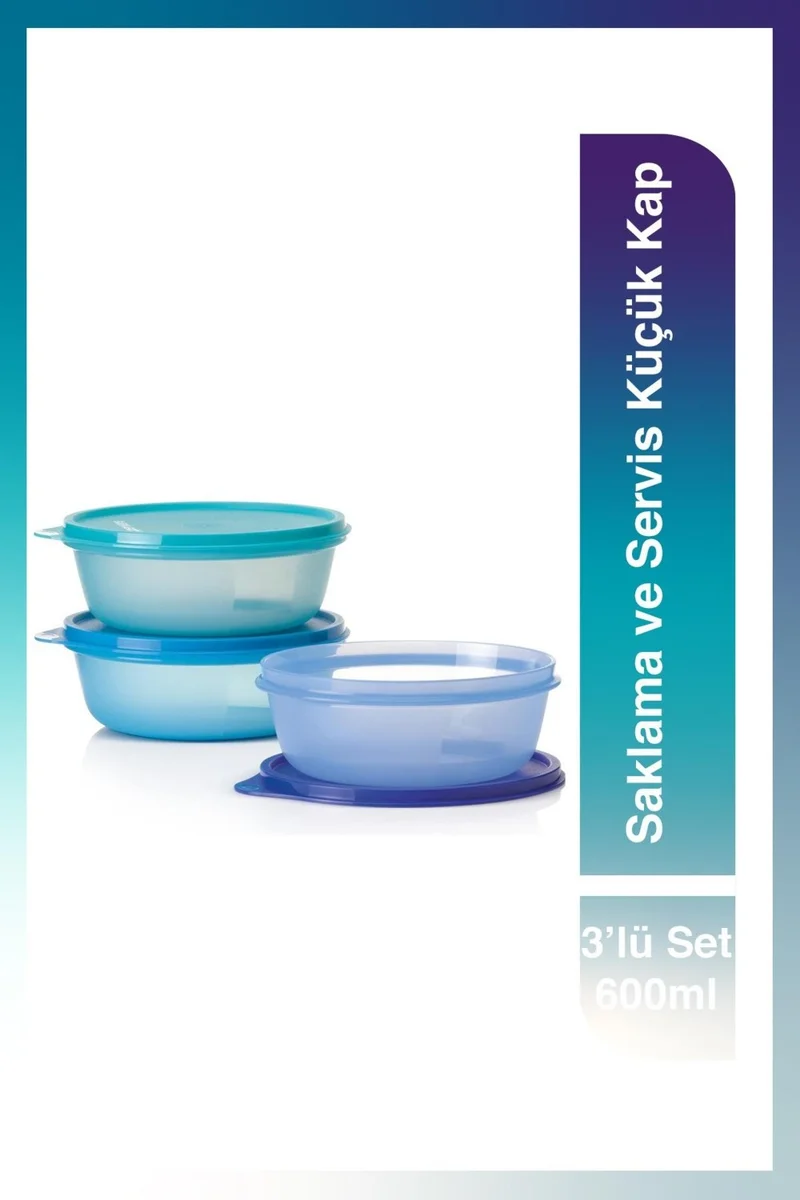 Tupperware Storage and Serving Small Container Set of 3 600 ml