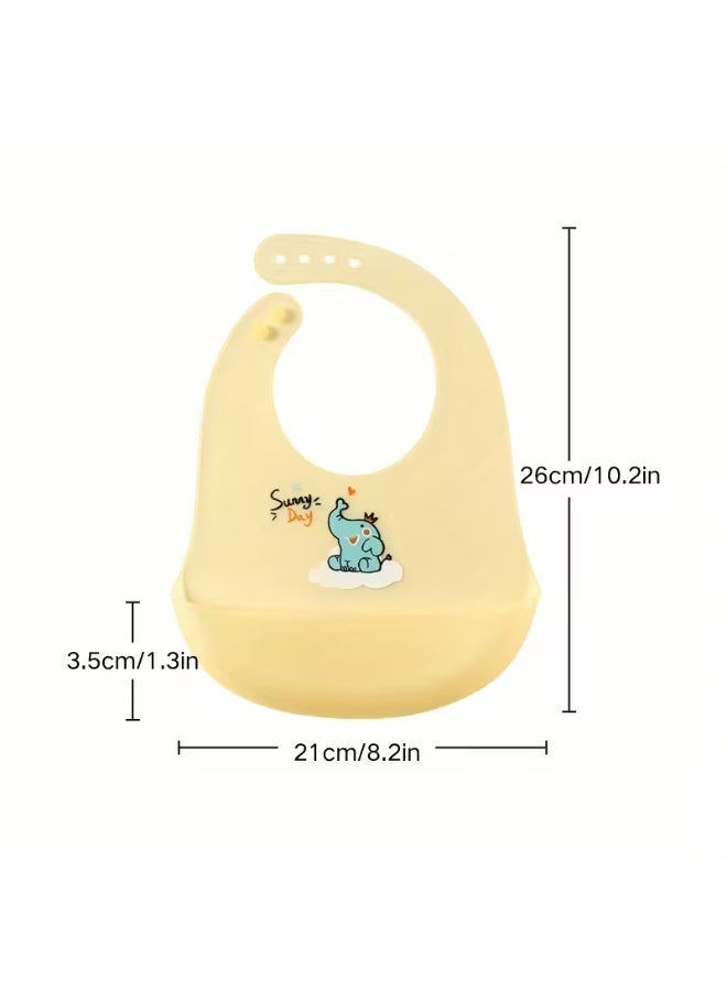 Baby Little Luxuries Waterproof  Reusable Silicone Baby Bibs 2 Pack  Drool  Food Catcher Pocket for Easy Cleaning - Image 4