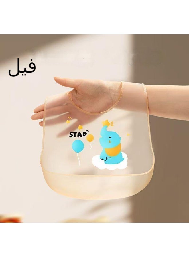 Baby Little Luxuries Waterproof  Reusable Silicone Baby Bibs 2 Pack  Drool  Food Catcher Pocket for Easy Cleaning - Image 5