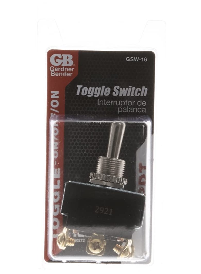 Gardner Bender GSW-16 Heavy-Duty Electrical Toggle Switch, DPDT, ON-(OFF)-ON, 20 A/125V AC, Screw Terminal - Image 2