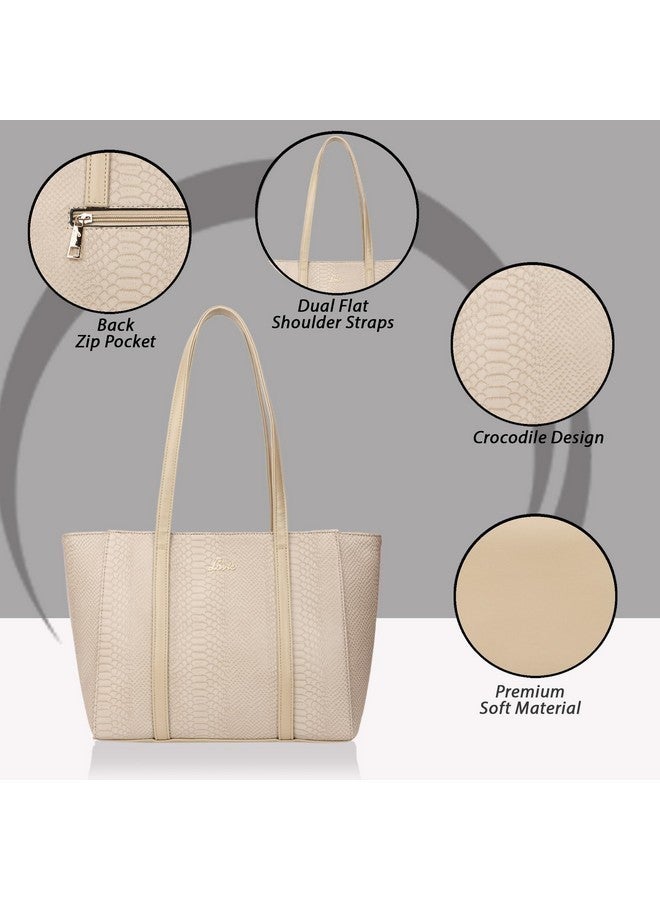 Lavie Women's Croclo Tote (Beige) - Image 3