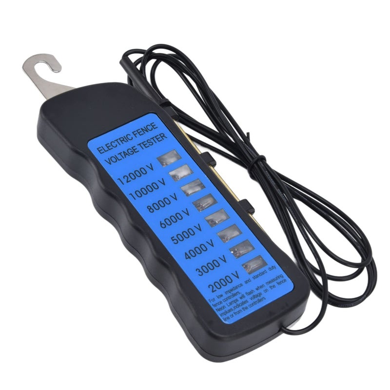 Digital Electric Fence Tester Voltage Fault Finder with 8 Neon Lights 2000V to 12000V - Image 2