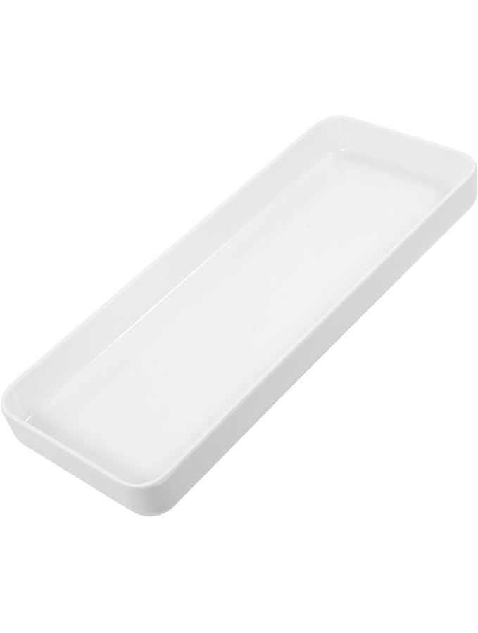 White Vanity Tray For Bathroom Countertop Jewelry Holder And Organizer - Image 1