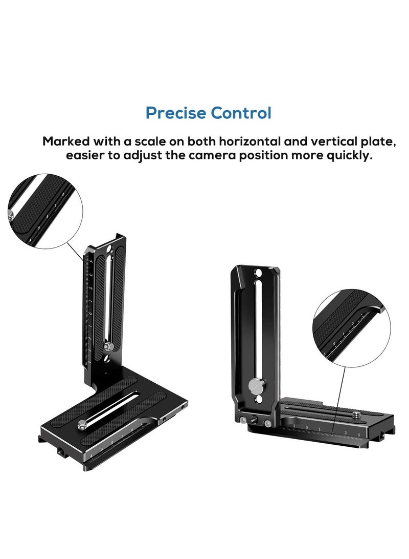 Aluminum L Bracket Vertical Horizontal Switching Quick Release Plate for DJI Ronin RS2 RSC2 for Zhiyun Weebill-S Gimbal Stabilizer Tripod Monopod and SLRs  - Image 4