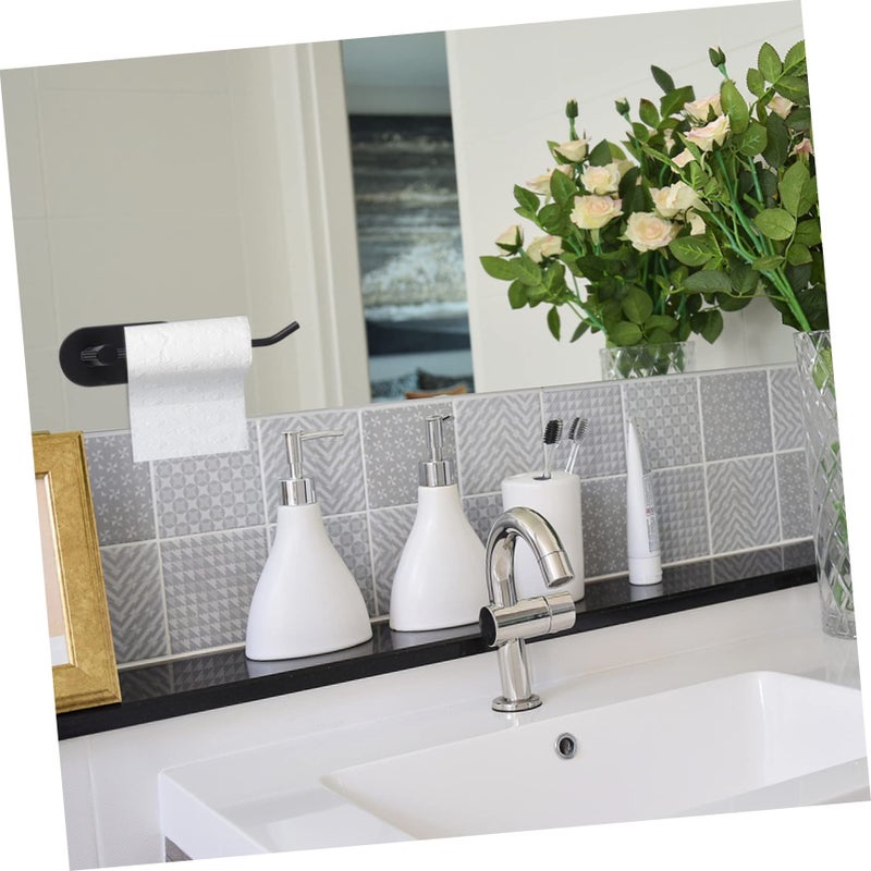Silver Wall Mounted Towel Rack and Toilet Paper Holder Bathroom Decor - Image 5