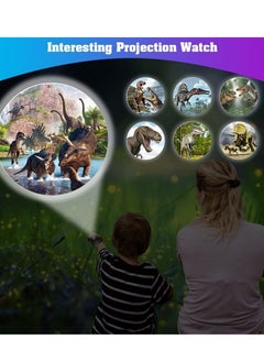 NIBEMINENT Watch with 24 Kinds of Dinosaur Projection Pattern Cartoon Children Digital Toy for Boys and Girls Watches Cover Adjustable Date Time Projector  - Image 5