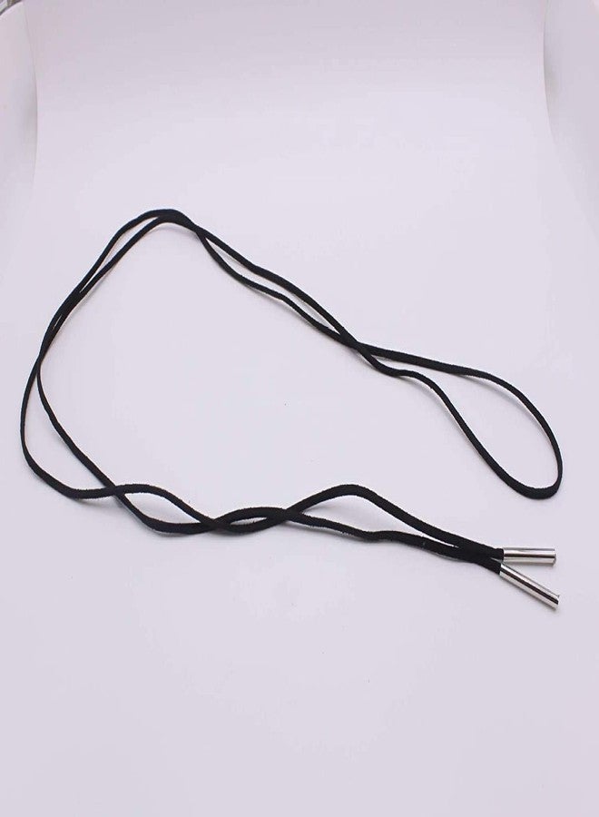 Aimimier Bohemia Black Suede Choker Necklace with Bar Pendant Extra Long Necklace Leather Wrap Cord Bowknot Necklace for Women(Silver) - Image 2