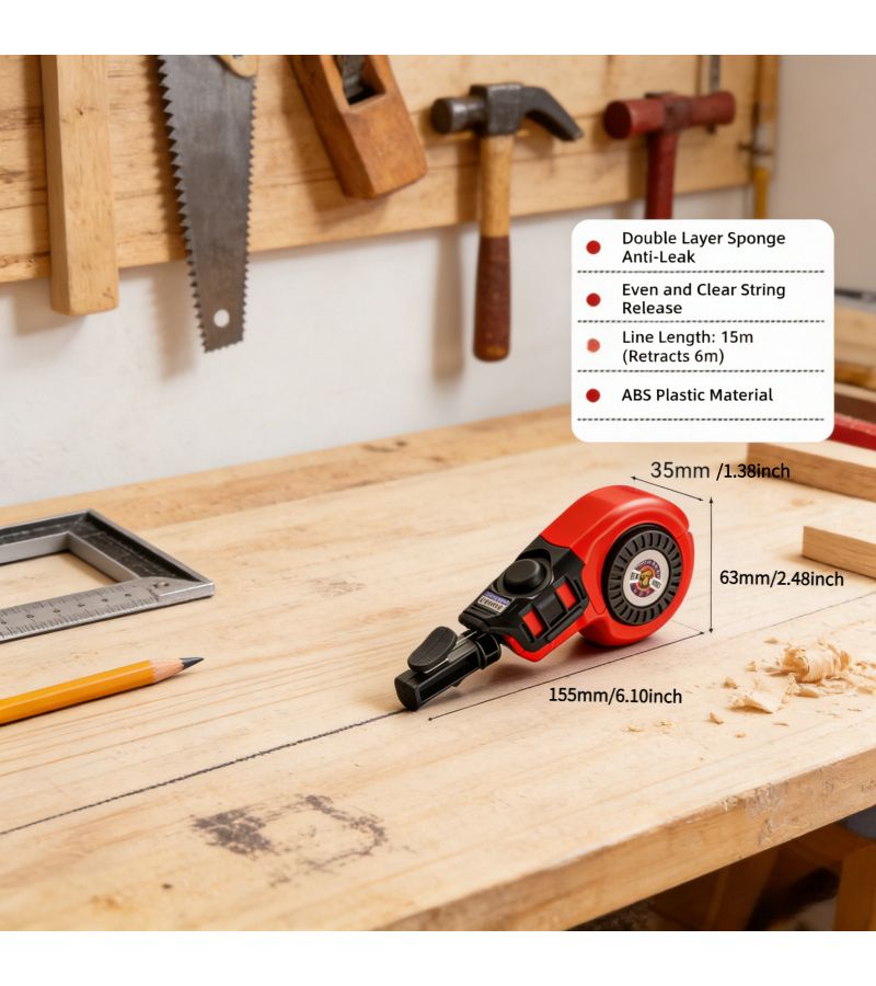 Automatic lnk Marker Scriber Set with Black Deep-Hole Marker and Red Deep-Hole Marker, Versatile Adjustable Marking Tool for Woodworking Tiling Flooring - Image 4