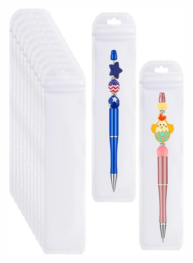 BOBECI 100Pcs Resealable Beadable Pen Packaging Bags,Clear Pen Pouch Bags Great for Focal Bead Pen Small Business Office Home Party Favor Food Storage Cookies Sample Jewelry Snack (2.75x8.66inch) - Image 1