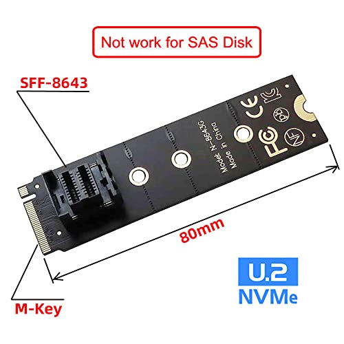 NFHK 22x80mm U2 Kit SFF8639 NVME PCIe40 SSD Adapter for Mainboard SSD 750 p3600 p3700 M2 SFF8643 Mini SAS HD - Image 3