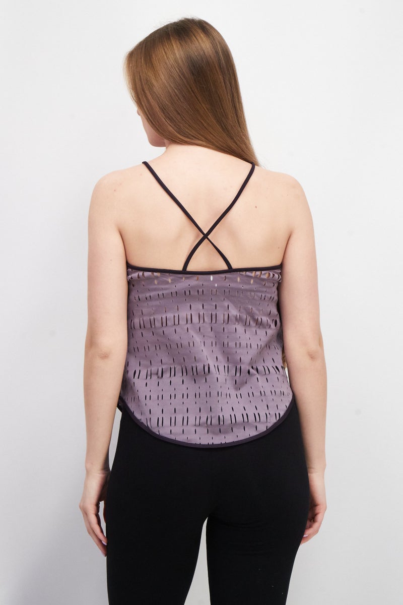 jumbo Women Sportwear Fit Sleeveless Training Top, Mauve - Image 3