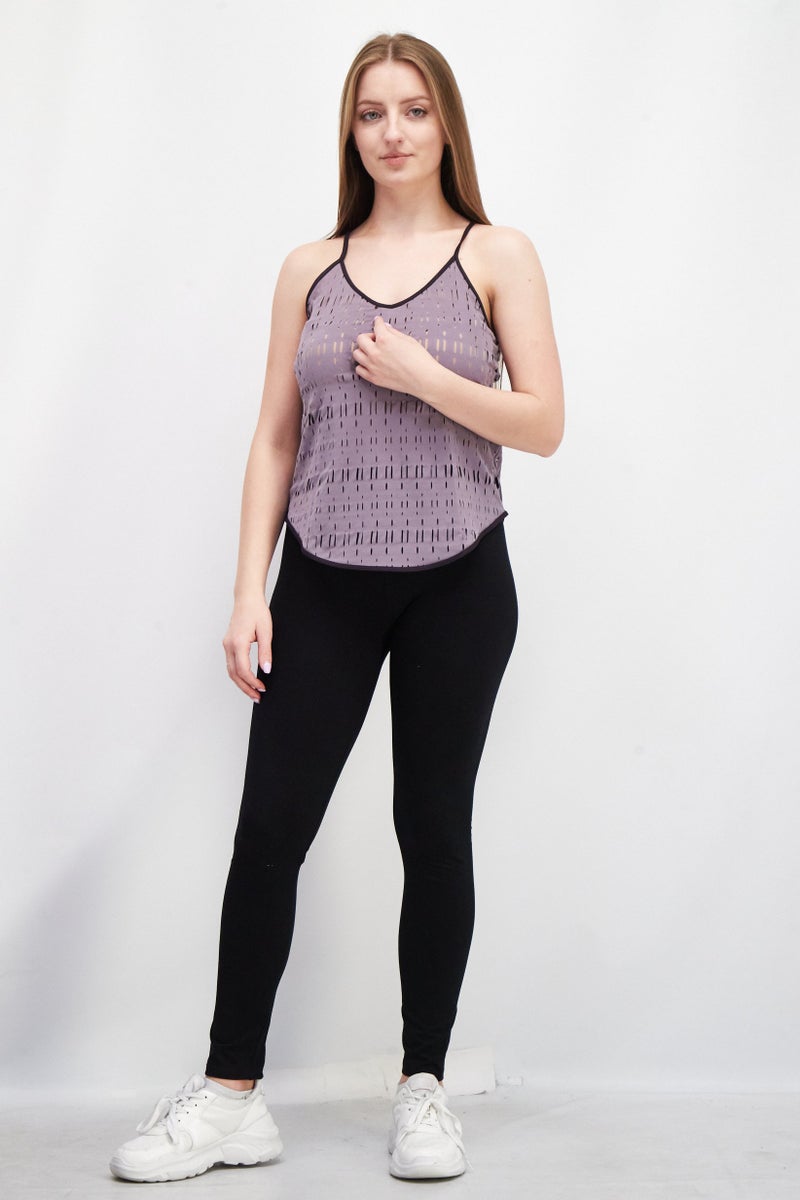 jumbo Women Sportwear Fit Sleeveless Training Top, Mauve - Image 2