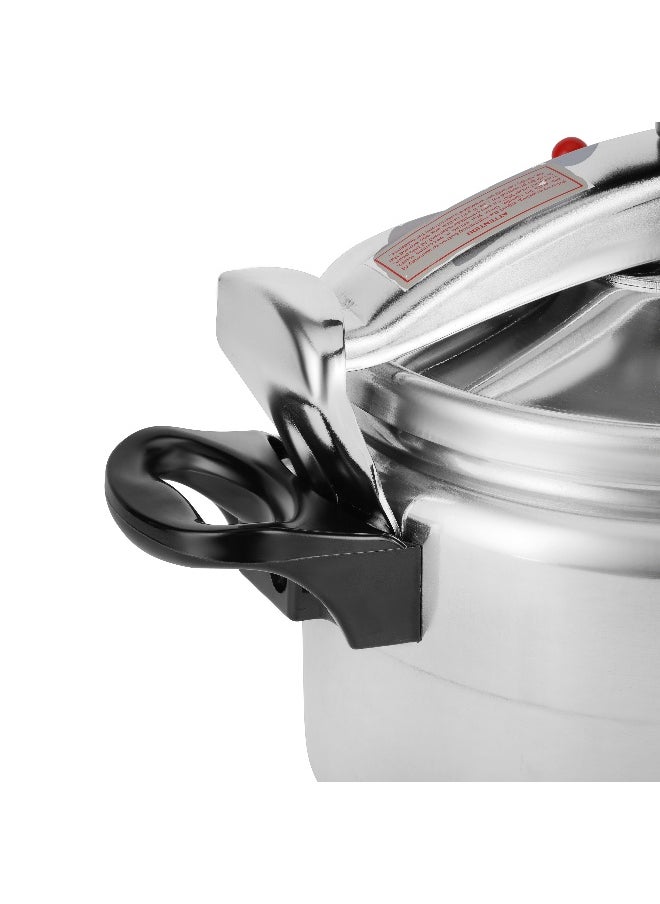 DELCASA - 9 Liter Aluminum Pressure Cooker Equipped With Multi Safety Device And Unique Pressure Indicator Durable Aluminum Alloy Construction With Firm Handles Silver - Image 1