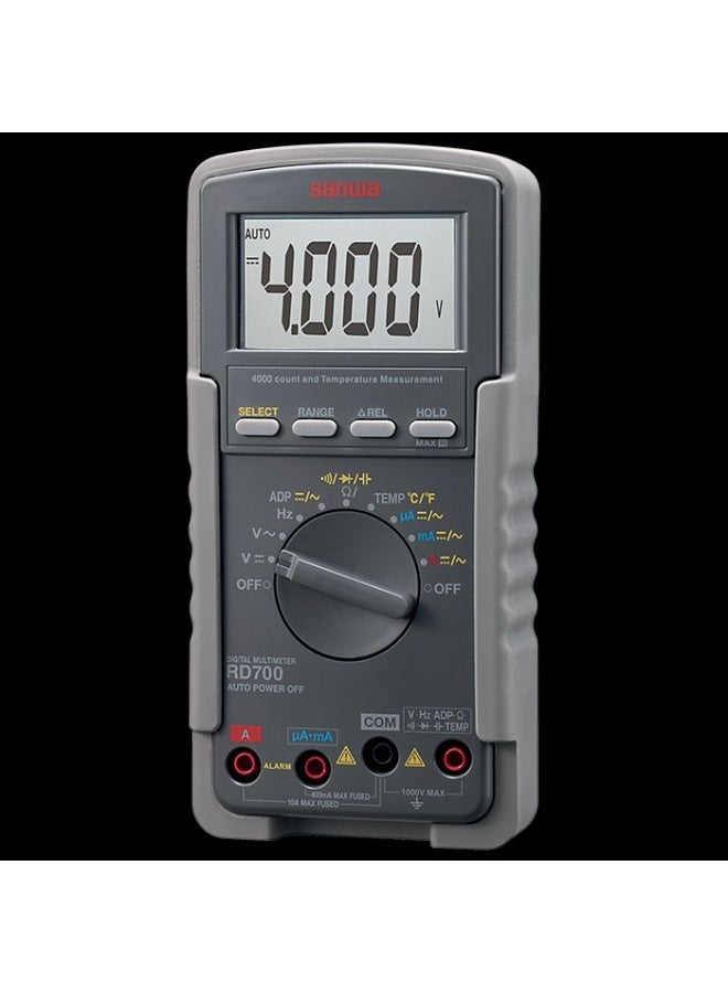 SANWA RD700 Digital Multimeter 4000 Counts AC/DC Voltage 1000V Current 10A Frequency 1MHz Resistance 40MΩ Temperature Meter Made in Japan - Image 3