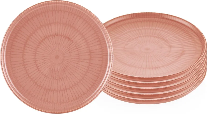 ذا ميا Noon Cake Plate Set of 6 Salmon 19 cm
