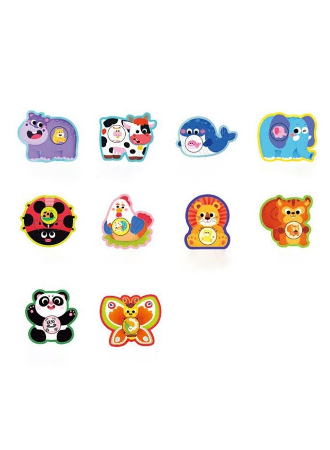 لعبة بازل مجموعة حيوانات بسيطة للأطفال بعمر عام