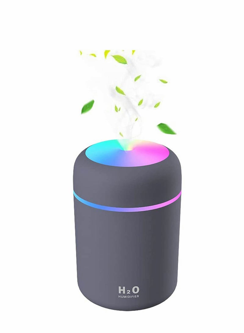 Excefore Portable Mini Humidifier, 300ml USB Personal Desktop Humidifier with 7-Color LED Night Light, Auto-Off, Ultra-Quiet, Suitable Heaithy Life for Home... - Image 1