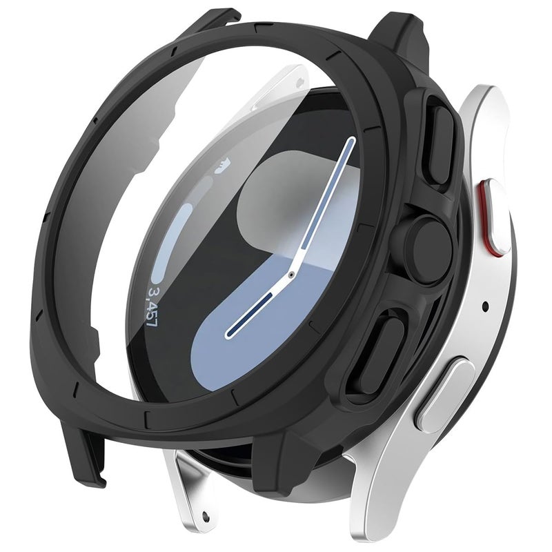 Azonee Samsung Galaxy Watch 7 Waterproof Protective Case with HD PC & Tempered Glass Screen Cover, Full Protection, 44mm - Image 1