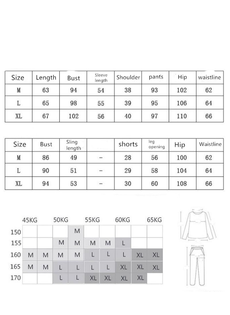 Generic - 7pcs pajamas set for women in all seasons imitation silk pajamas set - Image 1