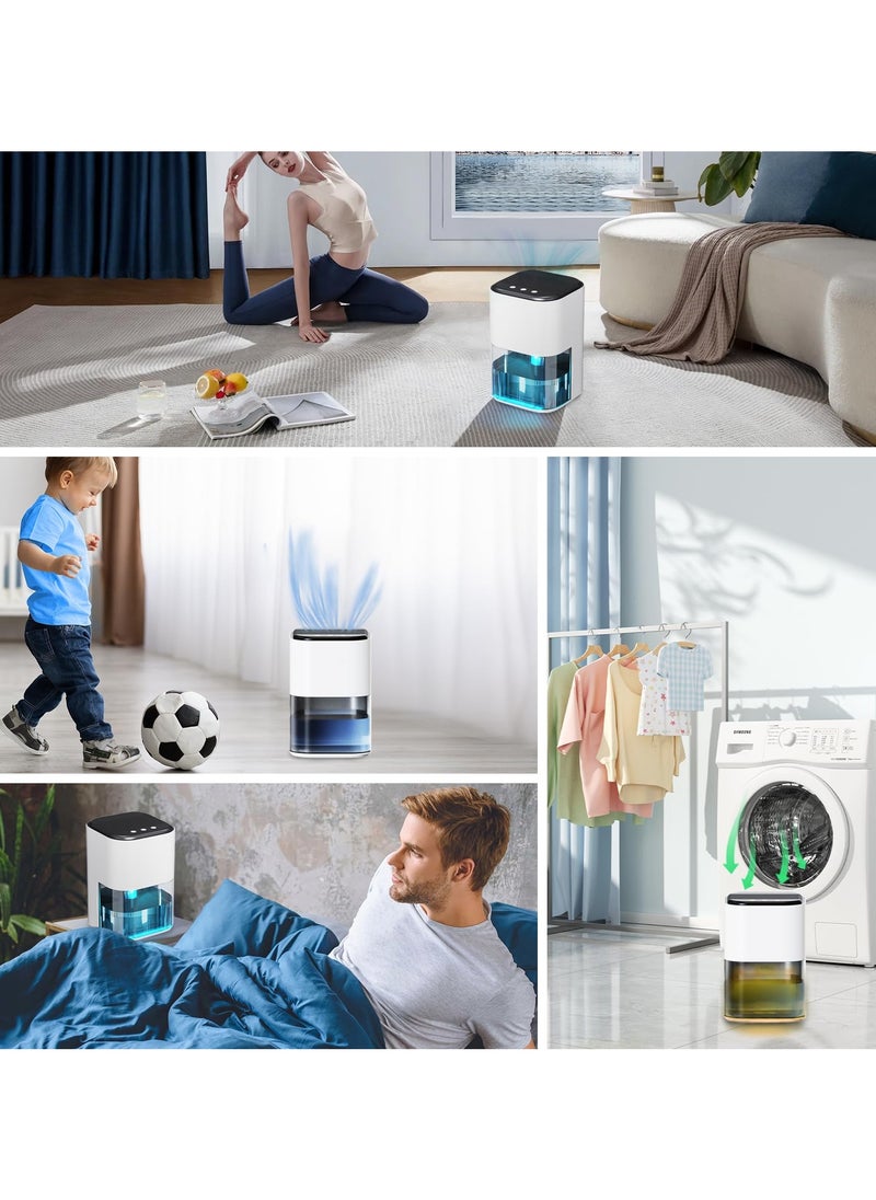 XiuWoo - Electric Dehumidifier, 2000 ml, Quiet Small Dehumidifier for Bedroom, Electric Dehumidifier, Room Dehumidifier, Portable Quiet Small Mini Dehumidifier for Cellar - Image 1