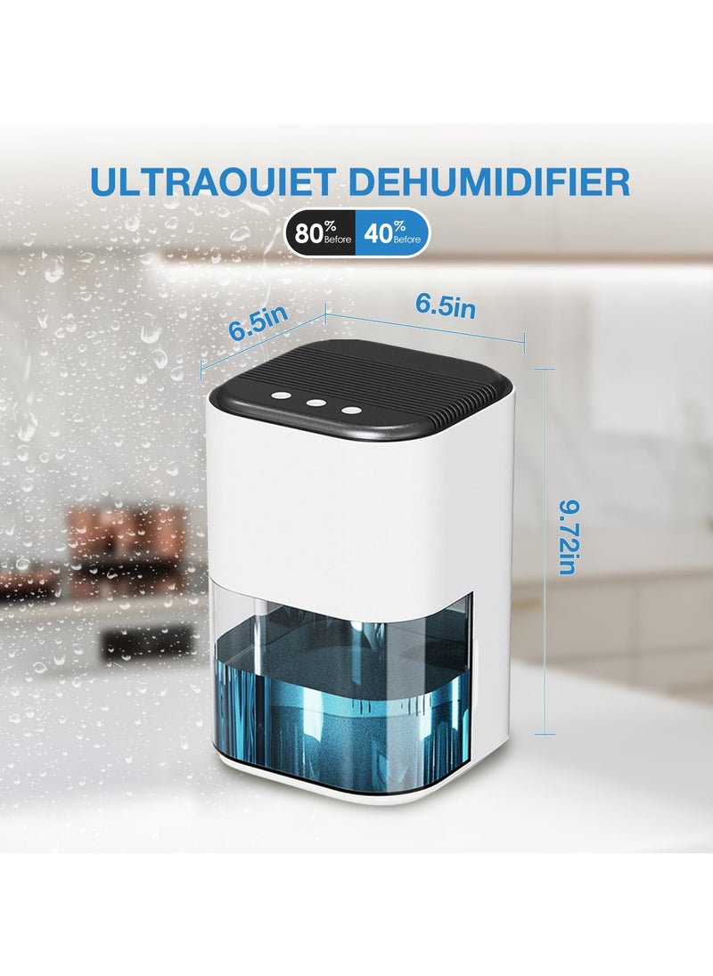 XiuWoo - Electric Dehumidifier, 2000 ml, Quiet Small Dehumidifier for Bedroom, Electric Dehumidifier, Room Dehumidifier, Portable Quiet Small Mini Dehumidifier for Cellar - Image 1