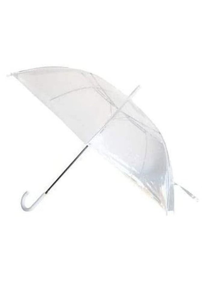 Generic - Clear, transparent kids umbrella with easy grip handle, Reverse fold mechanism allows you to fold the umbrella while closing the wet surface - Image 1