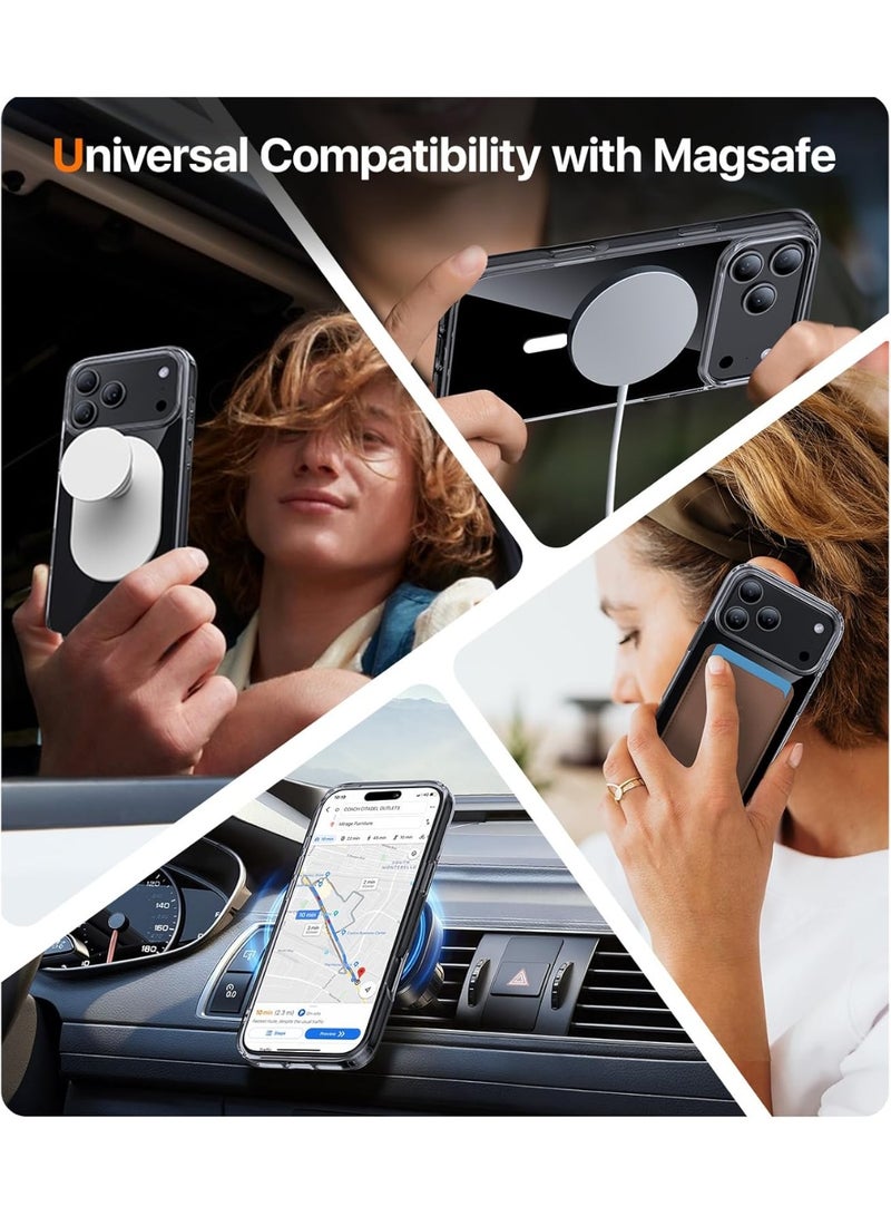 Houmt iPhone 17 Pro Max Case Magsafe, Wireless Charging Support Clear iPhone 17 Pro Max Cover Anti Scratch Shockproof Protective Phone Case for Apple iPhone 17 Pro Max 6.9inch - Image 5