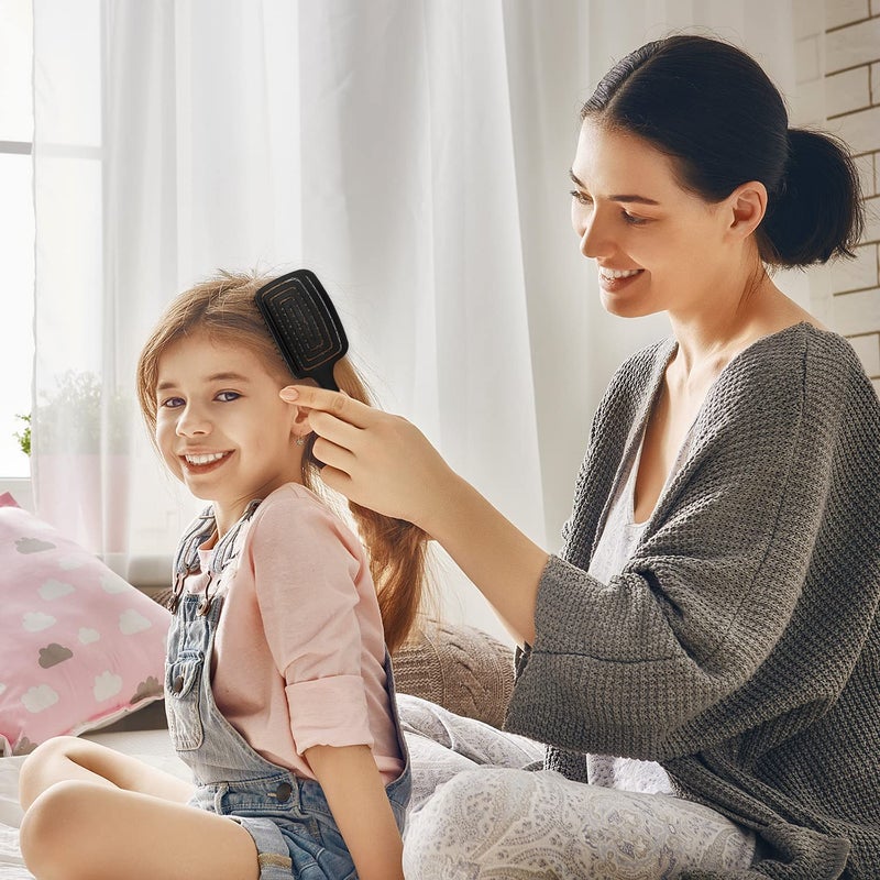 SWILAK HAIR COMB DETENGING HAIR COMB Organic Detangling Hair Brush for Women Men ChildrenDoes not Pull on HairStraightening Brushes for Straight Curly Wet HairUnique Spiral Hairbrushblack - Image 3