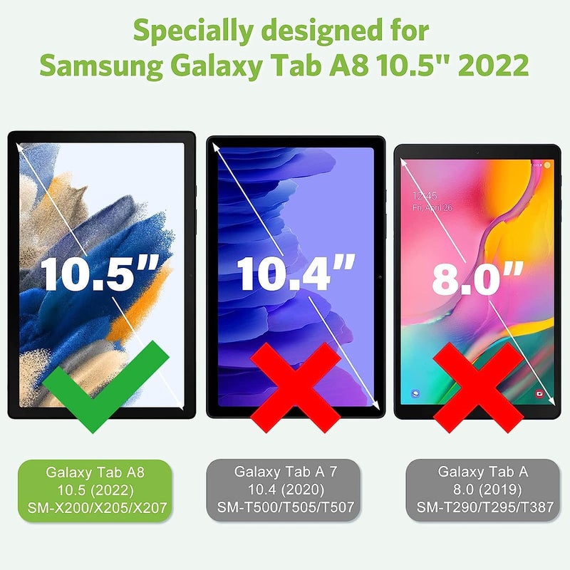 Vertus ® Premium Tempered Glass Screen Protector for Samsung Galaxy Tab A8 10.5 inch [SM-X200/X205/X207] 2022 - Image 2