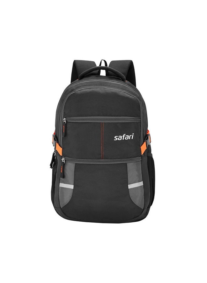 Safari Safari Omega spacious/large laptop backpack with Raincover, college bag, travel bag for men and women, Black, 30 Litre  - Image 1