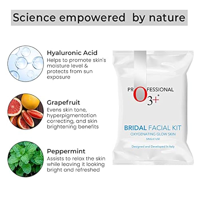 O3+ Bridal Facial Kit Oxygenating Glow Skin for Deep Cleansing, Bright & Radiant Complexion Suitable for All Skin Types (81g, Single Use) - Image 5