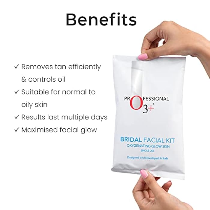 O3+ Bridal Facial Kit Oxygenating Glow Skin for Deep Cleansing, Bright & Radiant Complexion Suitable for All Skin Types (81g, Single Use) - Image 2