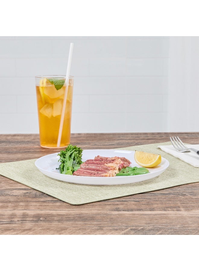 Restaurantware 9 x 9 Inch Catering Plates, 100 Round Party Dinner Plates - Sturdy, Disposable, White Plastic Disposable Plates, Unique Design, For Special Occasions, Catered Events  - Image 5