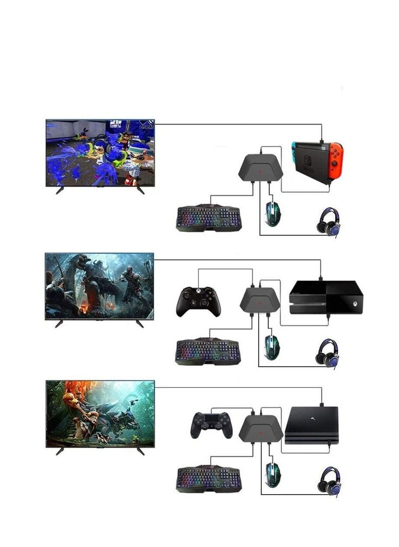 Captaintech Keyboard and Mouse Adapter with 3.5mm Audio Jack Compatible with for Nintendo Switch, for Xbox One, for PS4, for PS3.  - Image 2
