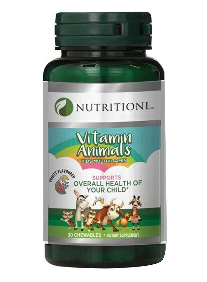 NUTRITIONL Vitamin Animals Kids Chew Tabs 30's - Image 1