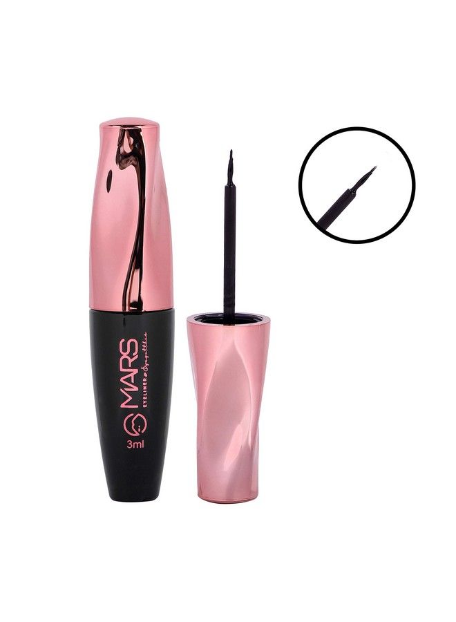 Mars كحل سائل لامع "غوت ذيس" ؛ يجف بسرعة ومقاوم للتلطخات ؛ كحل طويل الأمد برأس رفيع (3 مل) - Image 3
