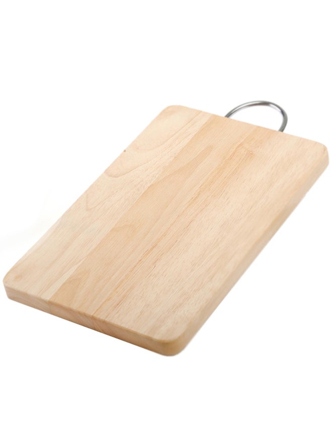 Billi Wooden Cutting Board with Handle, Beige