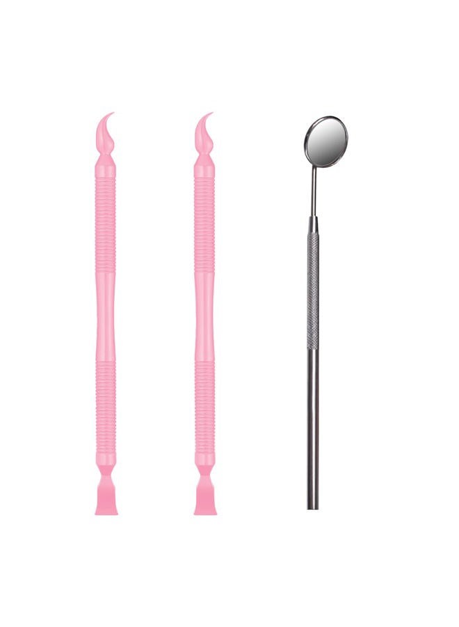 Libeauty Pink Eyelash Lift Tool, Lash Extension Supplies Metal Makeup Mirror, Lash Lifting Applicator Brush Needle for Salon or Home Use - Image 1