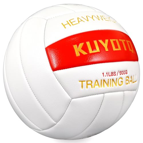 KUYOTQ 1.1lbs/500g Weighted Heavy Volleyball For Setters Serve Trainer Setter Weighted Volleyball Training Equipment Size 5 Thickened Surface Soft Leather Durable in&Outdoor Training Setting Rebounders - Image 2