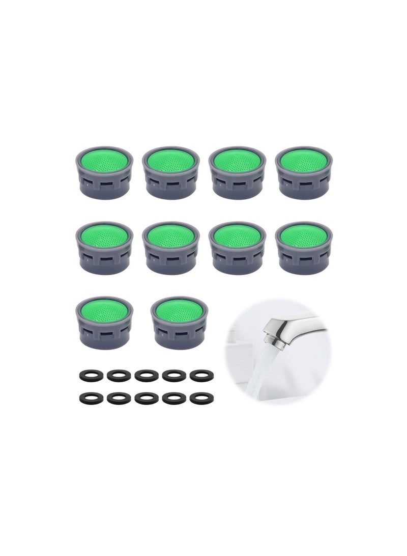 SYOSI Faucet Aerator, with Gasket, Faucet Filter, Faucet Limiter, Bathroom Accessories, Filter Inserts, Faucet Replacement Parts, Apply to Bathroom, Kitchen, Green, Sink Tap, 2.1*1.8*1.1cm( 30 Pack)  - Image 1