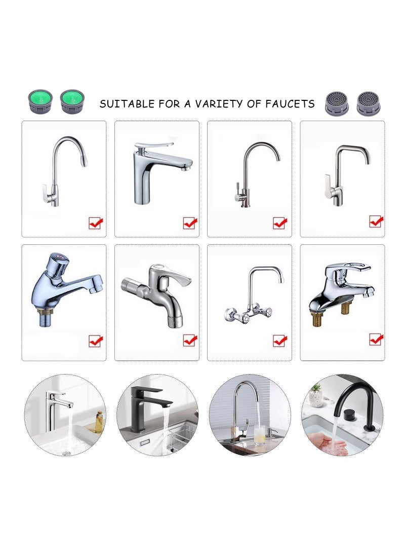 SYOSI Faucet Aerator, with Gasket, Faucet Filter, Faucet Limiter, Bathroom Accessories, Filter Inserts, Faucet Replacement Parts, Apply to Bathroom, Kitchen, Green, Sink Tap, 2.1*1.8*1.1cm( 30 Pack)  - Image 5