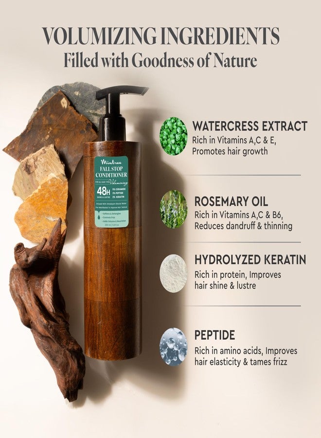 Mintree Organic Anti-Hair Fall Conditioner with Ceramides & Rosemary Oil for Dry&Frizzy Hair |For Extra Shine&Volume|Silicon Free & Vegan|Conditioner for Men & Women - Image 3