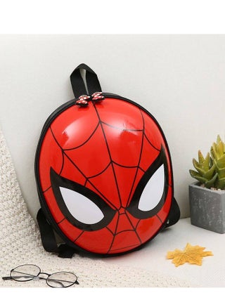 Nursery bag for children with a 3D print of Spider-Man's head, with a large main zipper, a padded back, a padded shield, and a metal zipper. - pzsku/ZE0B6E53BC0DFA23E77DBZ/45/1746218523/94051bd3-7112-4531-ad3a-8f4aa46ea692