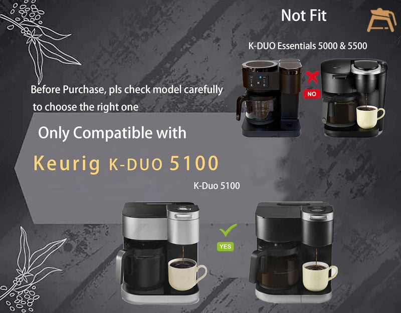 CUPALL 12-Cup Carafe Replacement Exclusive fit with keurig-K Duo Single Serve 5100 Model, NOT FIT keurig-K Duo Essentials5000 &5500 Single Serve Coffee Maker - Image 3
