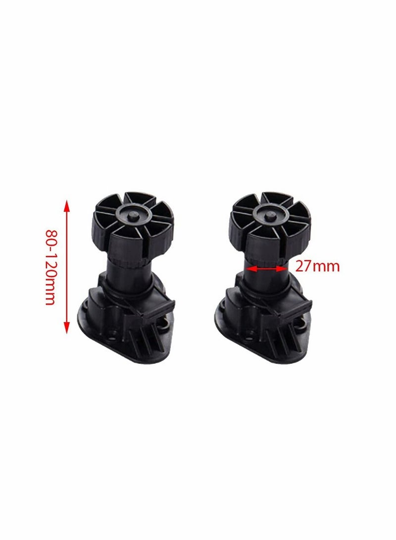 KASTWAVE KASTWAVE Cabinet Foot Plastic Height Furniture Cupboard Leg Adjustable Feet for Kitchen Bathroom Cabinet 80120mm (6 Pcs)  - Image 2