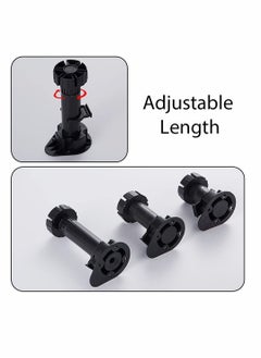 KASTWAVE KASTWAVE Cabinet Foot Plastic Height Furniture Cupboard Leg Adjustable Feet for Kitchen Bathroom Cabinet 80120mm (6 Pcs)  - Image 3